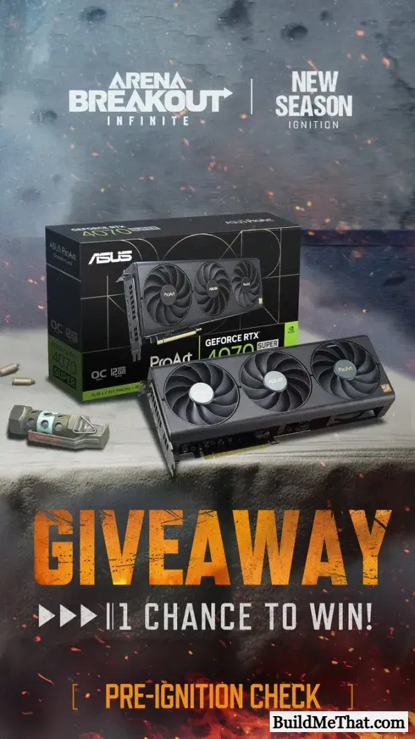 Win A Nvidia RTX 4070 Super By Arena Breakout Infinite