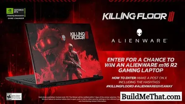 Win a Alienware m16 R2 Gaming Laptop With Killing Floor 3