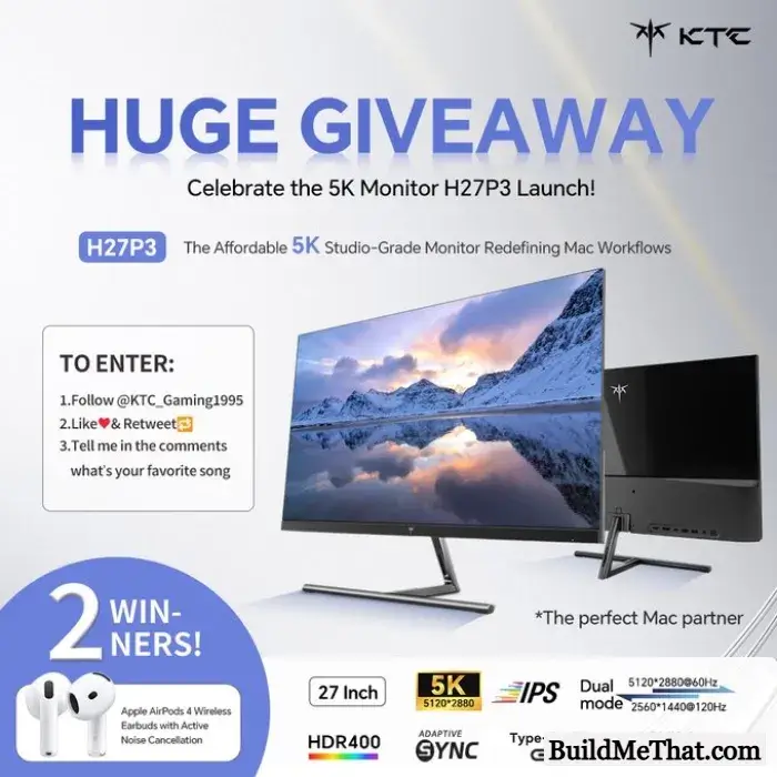 Apple AirPods 4 Wireless Earbuds Giveaway By KTCmonitor