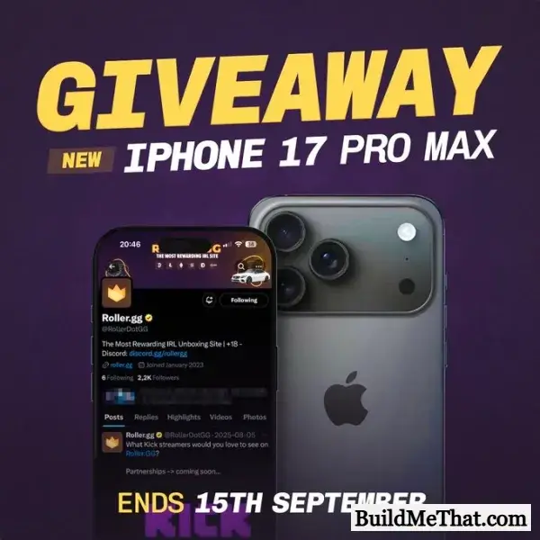 Apple iPhone 17 Pro Max Giveaway By Roller.gg