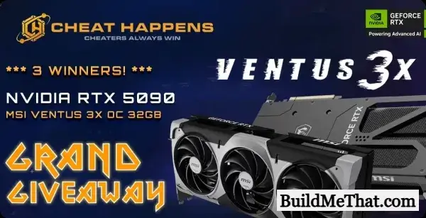 MSI VENTUS 3X RTX 5090 Giveaway From Cheat Happens