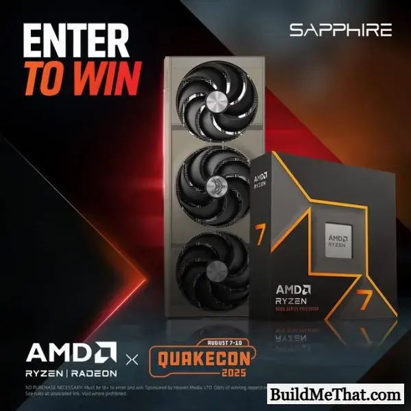 Win a AMD RYZEN 7 9800X3D And AMD RADEON RX 9070 XT
