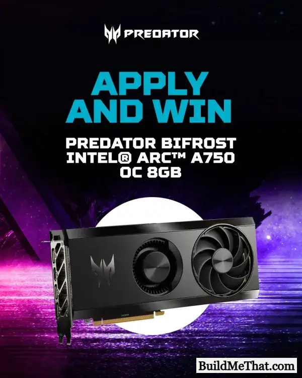 Win Predator BiFrost Intel Arc A750 OC 8GB