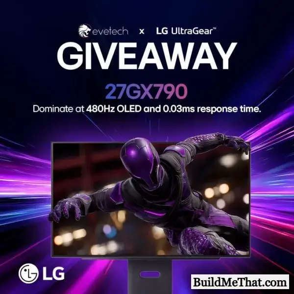 WIN the LG UltraGear 27″ QHD OLED Gaming Monitor By EVETECH