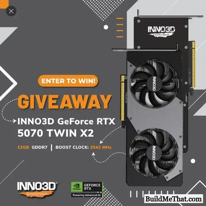 INNO3D GeForce RTX 5070 TWIN X2 Giveaway By AWD-IT