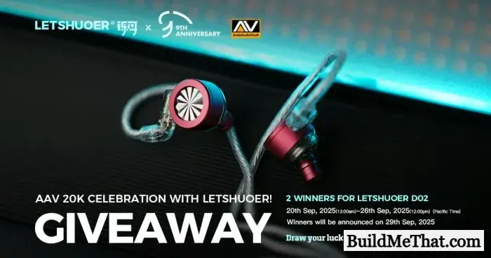 LETSHUOER D02 Earphones Giveaway By AAV 20K