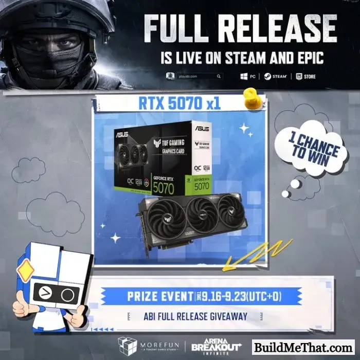 RTX 5070 Giveaway By MoreFun Studios