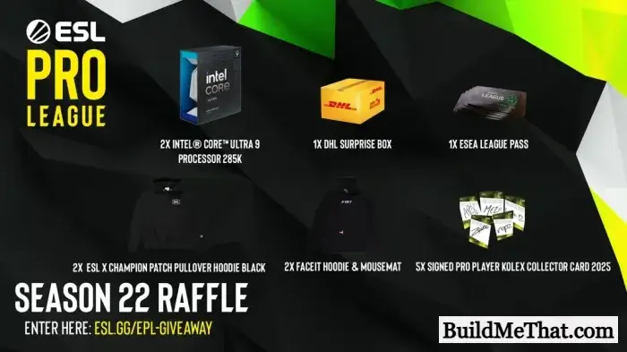 Intel Core Ultra 9 Processor 285K Giveaway By ESL Pro League