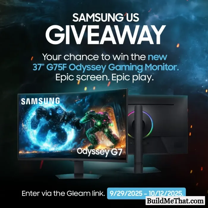Samsung G75F Gaming Monitor Giveaway