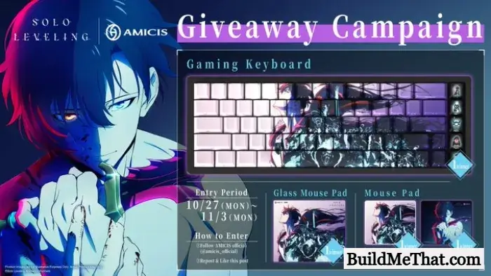 Solo Leveling AMICIS Mechanical Keyboard Giveaway