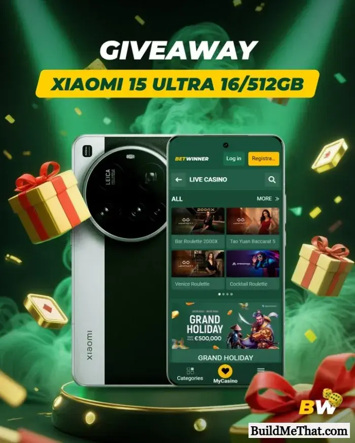 Win a Xiaomi 15 Ultra 16 From Betwinner