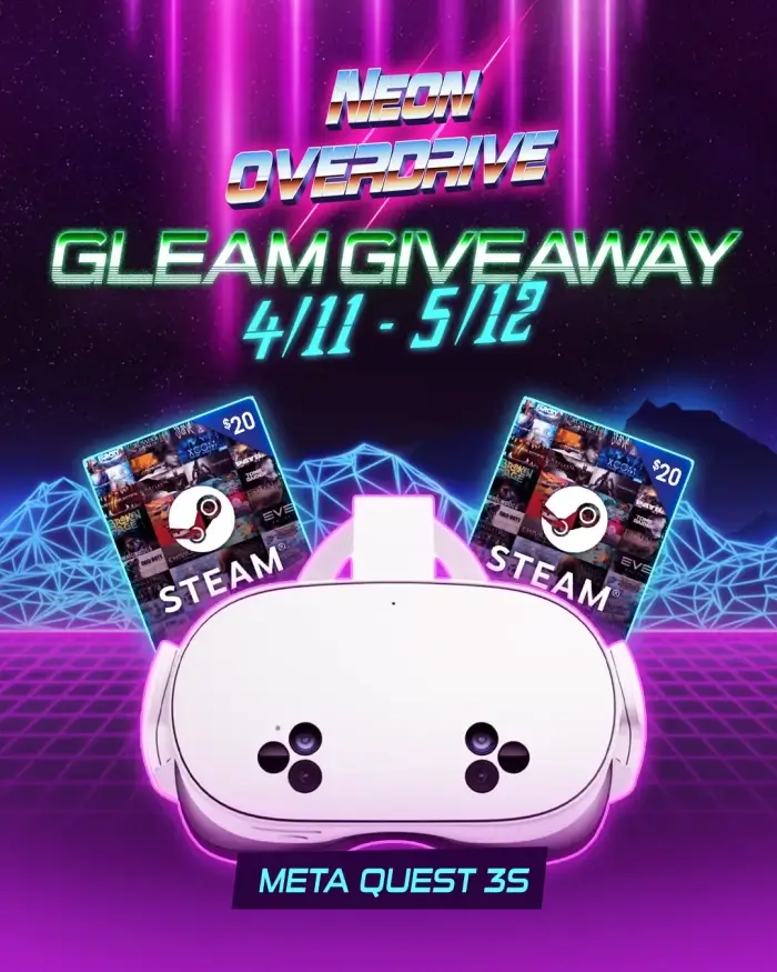 Meta Quest 3S and Steam Gift Card Giveaway By Neon Overdrive