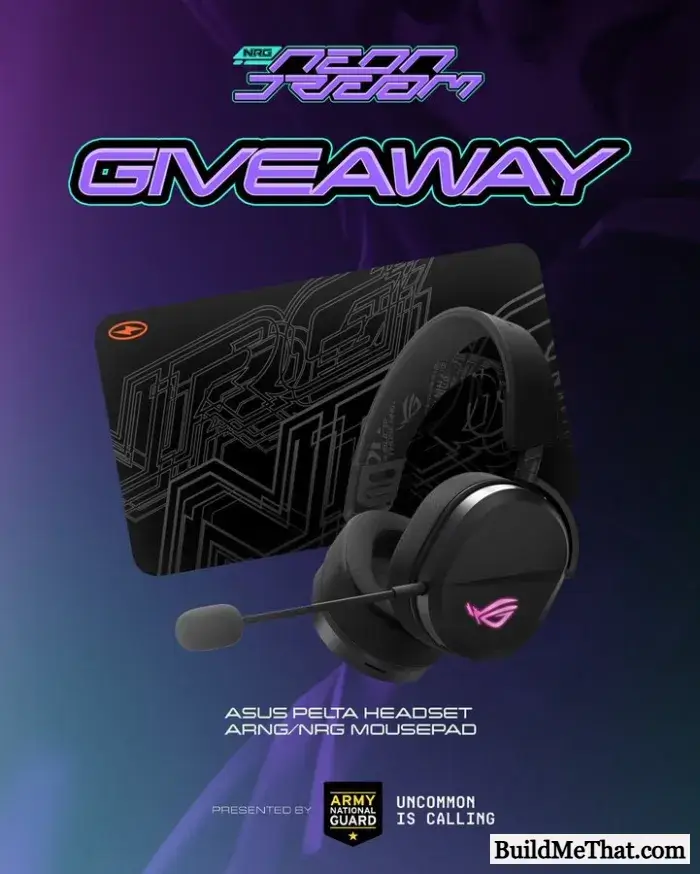 Win 4 ASUS ROG Pelta Headsets and ARNG NRG Mousepads