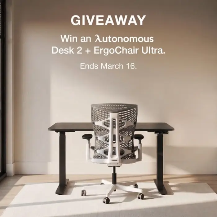 Autonomous Desk 2 and ErgoChair Ultra Giveaway