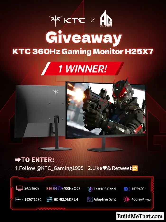 KTC 360Hz Gaming Monitor H25X7 Giveaway By KTCmonitor