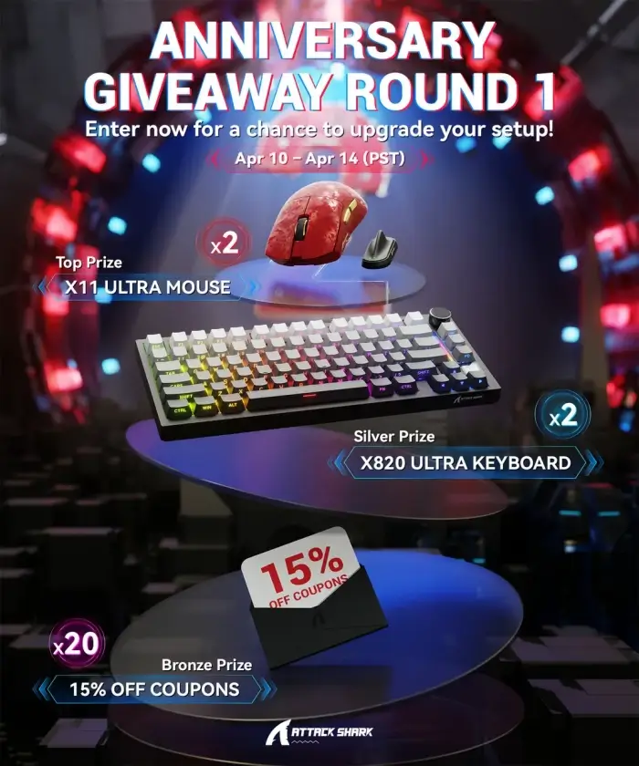 ATTACK SHARK Anniversary Giveaway Round 1