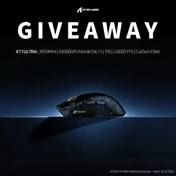 ATTACK SHARK Weekly Giveaway – Week 20 of 2026