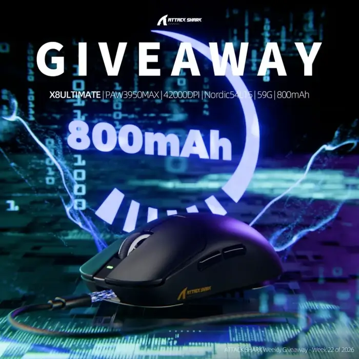 ATTACK SHARK Weekly Giveaway – Week 22 of 2026