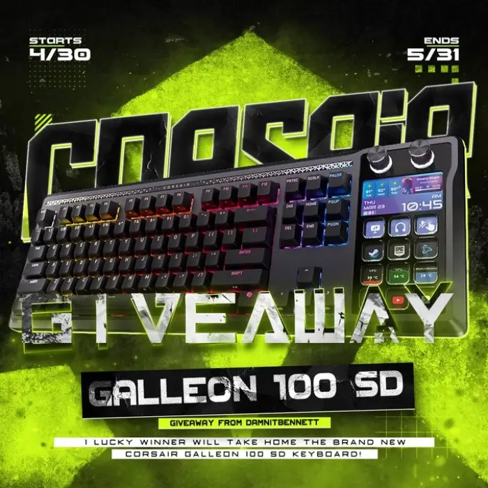 Corsair Galleon 100 SD Keyboard Sweepstakes