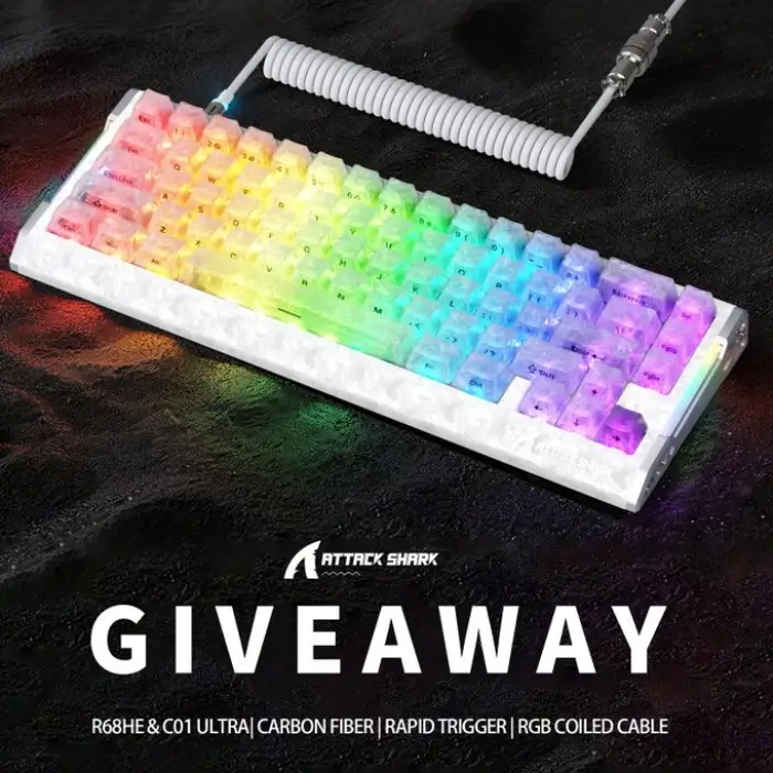 R68HE and C01 Ultra Giveaway By ATTACK SHARK