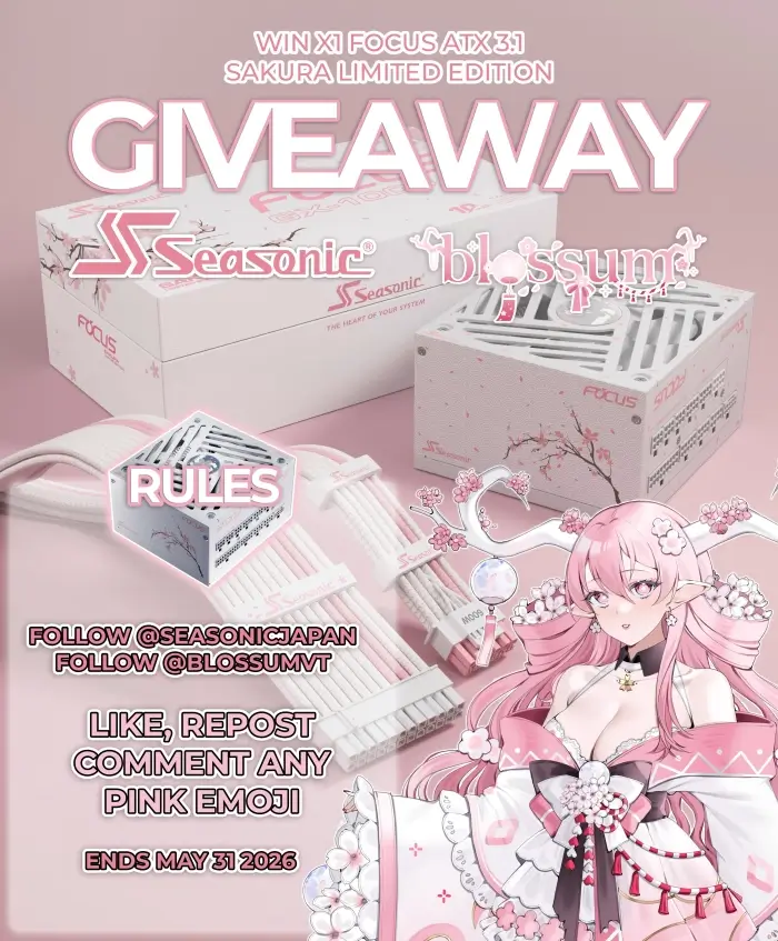 SAKURA Focus ATX 3.1 Power Supply Unit Giveaway