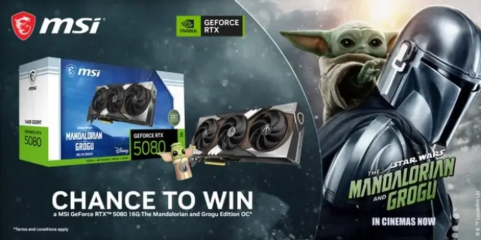 Win a MSI GeForce RTX 5080 Mandalorian and Grogu Edition – Part 1 X/Twitter