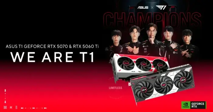 Win Asus T1 RTX 5070 and RTX 5060