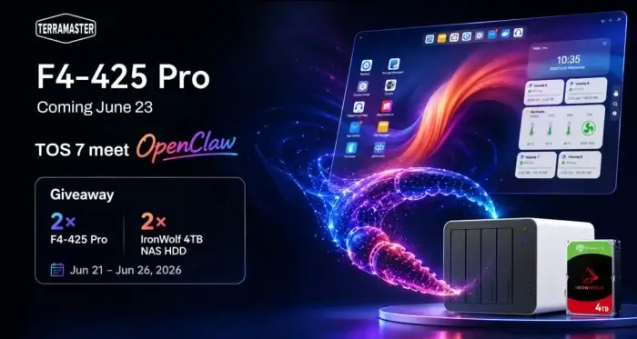 Win AI NAS + 4TB Drives From TerraMaster