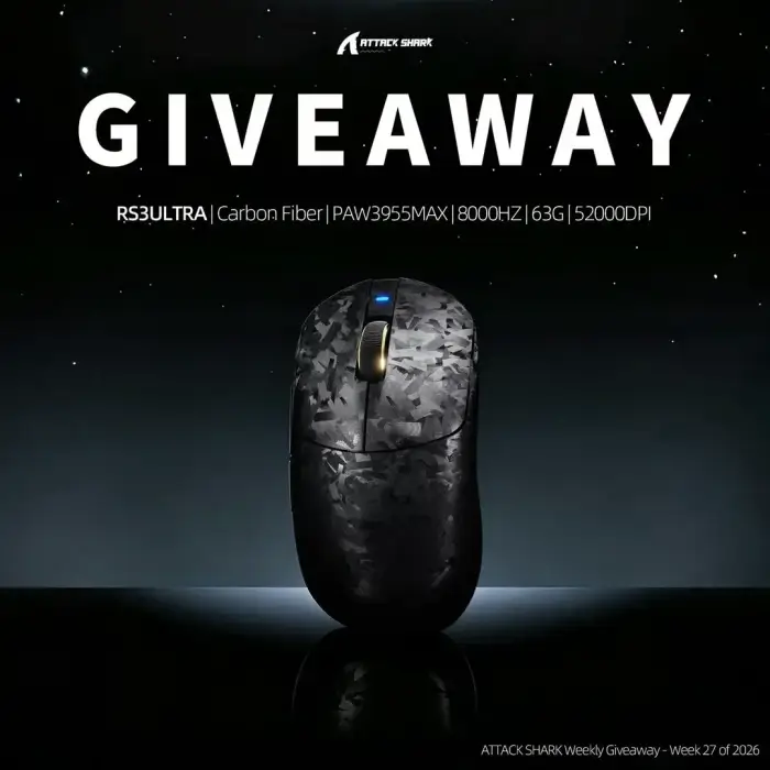 ATTACK SHARK Weekly Giveaway – Week 27 of 2026