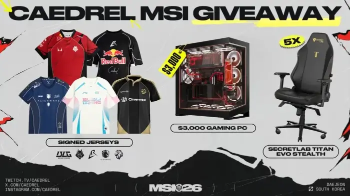 Caedrel MSI 2026 GAMING PC GIVEAWAY
