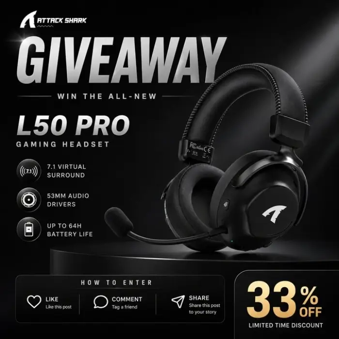 L50 PRO Wireless Gaming Headset Giveaway
