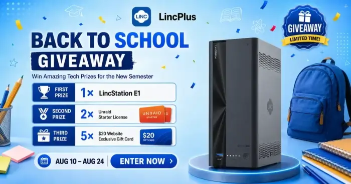 LincStation E1 and Unraid Starter License Giveaway By LincPlus
