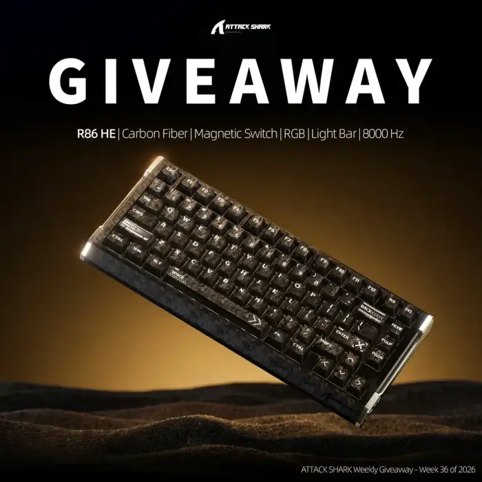 ATTACK SHARK Weekly Giveaway – Week 36 of 2026