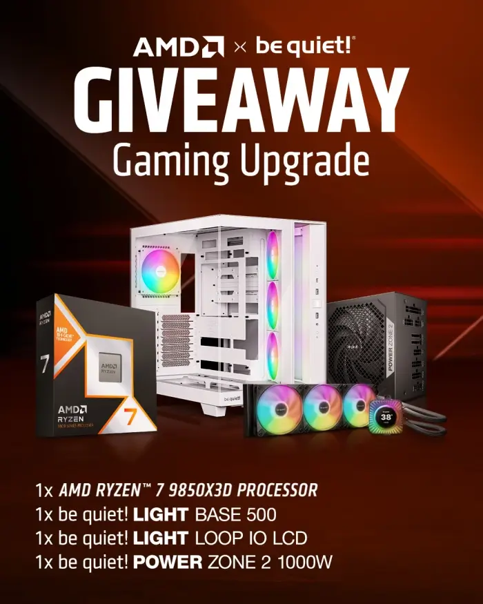 Ryzen 9850X3D, Case, PSI and AIO Giveaway