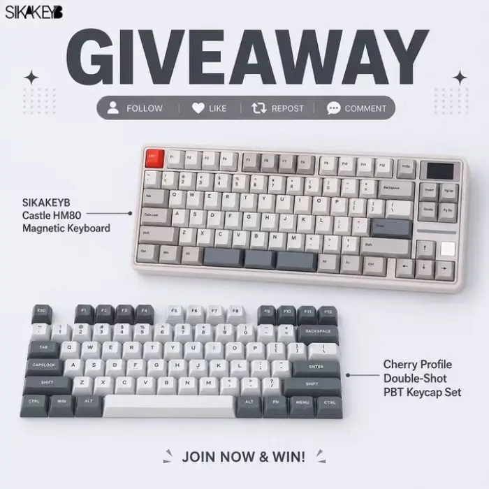 SIKAKEYB Castle HM80 Magnetic Keyboard Giveaway