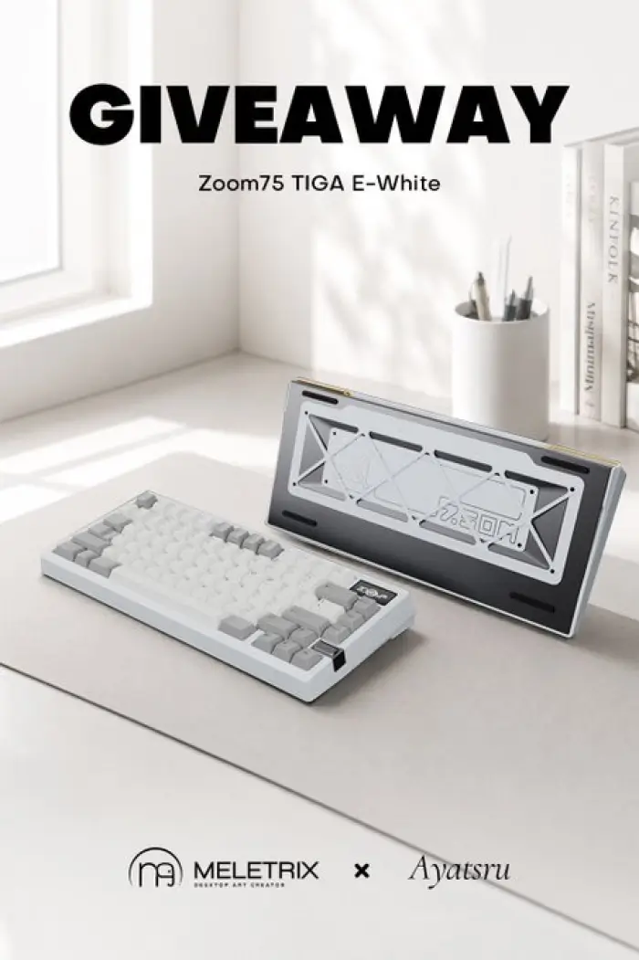 Zoom75 TIGA E-White Keyboard Giveaway